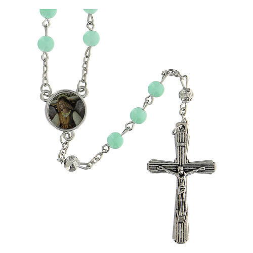 Rosary of the Angels, light blue beads, glass, 6 mm - Faith Collection 43/47 1