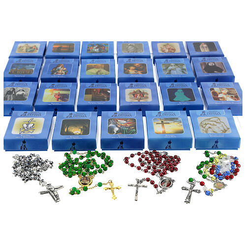 Rosario degli Angeli grani azzurro chiaro 6 mm - Collezione Corone Fede 43/47 6