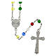 Rosary of the Missions, multicolored glass beads 6 mm - Faith Collection 44/47 s3