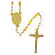 Rosary of the Saints Popes, cylindrical beads, golden glass, 4 mm - Faith Collection 45/47 s3
