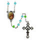 Rosario Maria Bambina grani vetro azzurro chiaro 6 mm - Collezione Corone Fede 46/47 s1