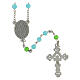 Rosario Maria Bambina grani vetro azzurro chiaro 6 mm - Collezione Corone Fede 46/47 s3