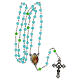 Mary and Child Rosary, light blue glass beads 6 mm - Faith Collection 46/47 s5