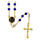 Evangelium Rosenkranz mit Perlen aus blauem Glas (6 mm) - Kollektion Glaubenskronen 47/47 s1
