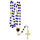 Evangelium Rosenkranz mit Perlen aus blauem Glas (6 mm) - Kollektion Glaubenskronen 47/47 s5