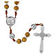 Tragbarer Rosenkranz, Holzperlen, Medaillen Heiliger Joseph, 62 cm s2