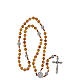 Rosary necklace with wood beads and metallic medal of St. Joseph 62 cm s4