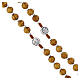 Chapelet collier grains bois médaille Saint Joseph 62 cm s3