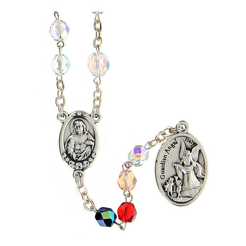Devotional rosary of Saint Michael, 6 mm semi-crystal beads 3