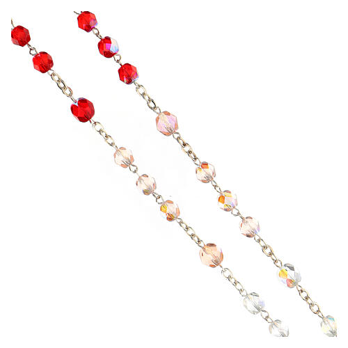 Devotional rosary of Saint Michael, 6 mm semi-crystal beads 4