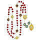 Devotional rosary, 7 gifts of the Holy Spirit, 6 mm red beads s4