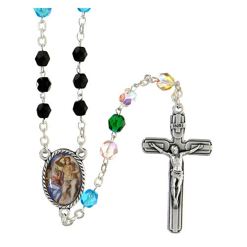 Devotional rosary Souls of Purgatory beads 6 mm 1
