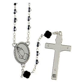 Rosary One Hundred Requiem, black glass beads of 3 mm