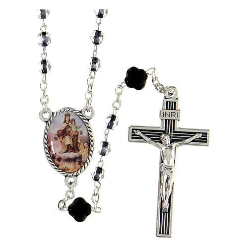 Rosary One Hundred Requiem, black glass beads of 3 mm 1