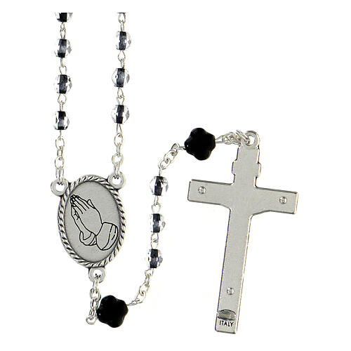 Rosary One Hundred Requiem, black glass beads of 3 mm 2