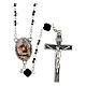 Rosary One Hundred Requiem, black glass beads of 3 mm s1