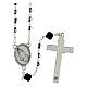Rosary One Hundred Requiem, black glass beads of 3 mm s2