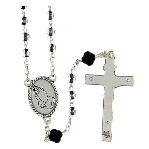 Rosario Cento Requiem grani vetro neri 3 mm 2