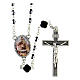 Rosary One Hundred Requiem with black glass beads 3 mm s1