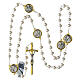 Rosary of St. Francis and St. Anthony, glass beads, 28 in s4