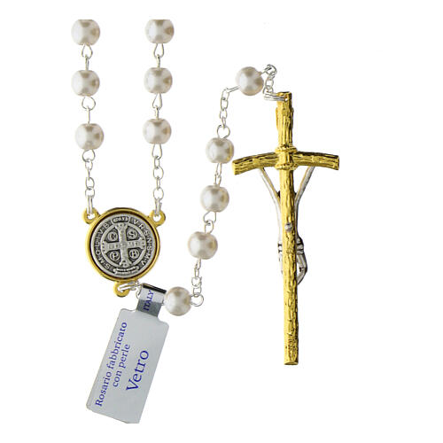 Rosary of St. Benedict, glass beads, 28 in 2