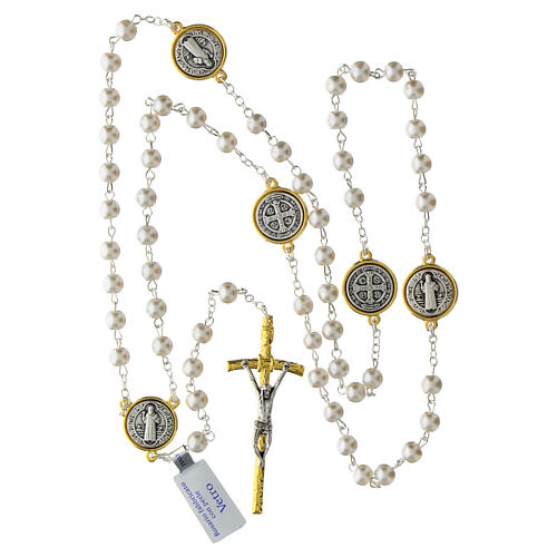 Rosary of St. Benedict, glass beads, 28 in 4