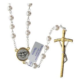 Rosary of the Holy Family, glass beads, 28 in