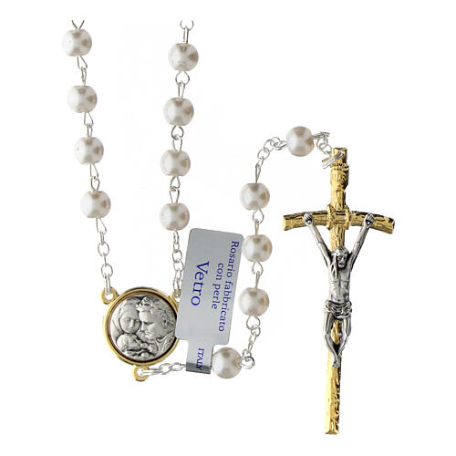 Rosary of the Holy Family, glass beads, 28 in 1