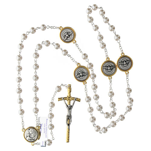 Rosary of the Holy Family, glass beads, 28 in 4