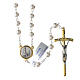 Rosary of Our Lady of Fatima, golden cross and glass beads, 28 in s1