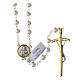 Rosary of Our Lady of Fatima, golden cross and glass beads, 28 in s2