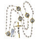 Rosary of Our Lady of Fatima, golden cross and glass beads, 28 in s4