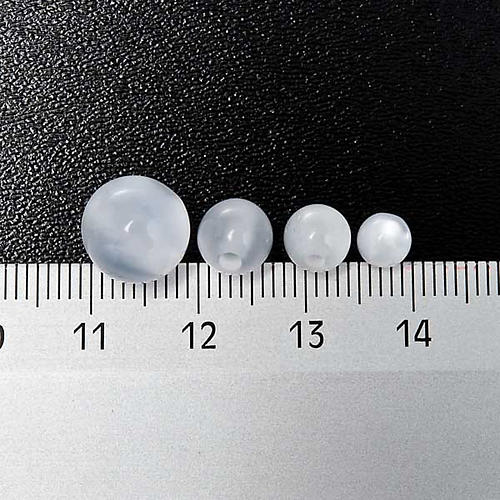 Koraliki różańca imitacja masy perłowej białe okrągłe 3