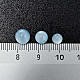 Rosary parts, round mother of pearl imitation light blue beads s3
