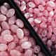 Rosary parts, oval mother of pearl imitation pink beads s1