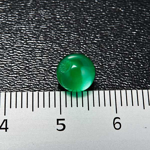 Rosary parts, round mother of pearl imitation green beads 2