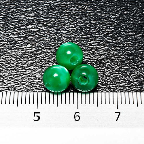 Grani rosari imitazione madreperla verde tondi 3