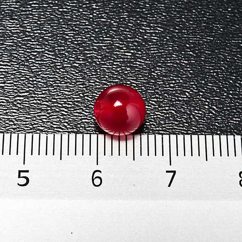 Rosary parts, round mother of pearl imitation red beads 2