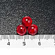 Rosary parts, round mother of pearl imitation red beads s3