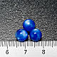 Rosenkranzperlen, Perlmutt-Imitat, blau, rund s3