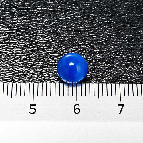 Koraliki różańca imitacja masy perłowej niebieskie okrągłe 2