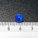 Rosary parts, round mother of pearl imitation blue beads s2