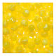Rosary parts, round mother of pearl imitation yellow beads s1