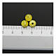 Rosary parts, round mother of pearl imitation yellow beads s3