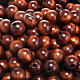Rosary parts, round brown wooden beads s2