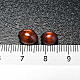 Rosary parts, oval brown wooden beads s3