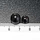 Rosary parts, round black wooden beads s3