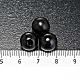 Rosary parts, round black wooden beads s4