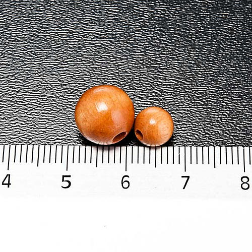 Rosary parts, round natural wooden beads 3