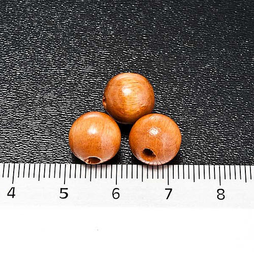 Rosary parts, round natural wooden beads 4